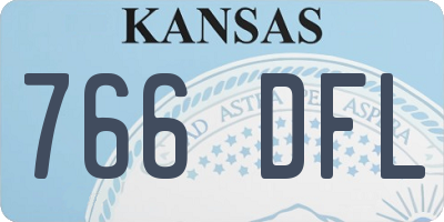 KS license plate 766DFL