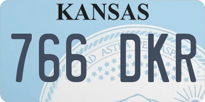 KS license plate 766DKR