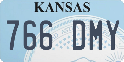 KS license plate 766DMY