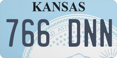 KS license plate 766DNN