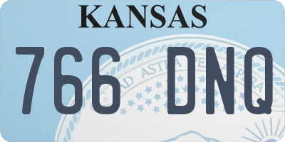 KS license plate 766DNQ