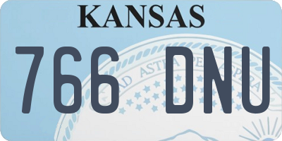 KS license plate 766DNU