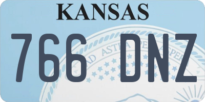 KS license plate 766DNZ