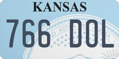 KS license plate 766DOL