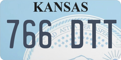 KS license plate 766DTT