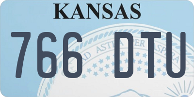KS license plate 766DTU