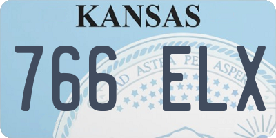 KS license plate 766ELX