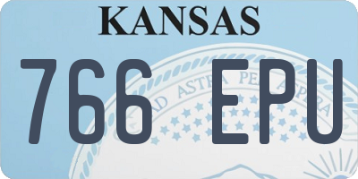 KS license plate 766EPU