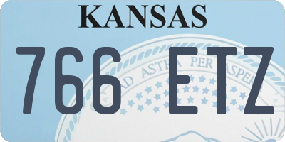 KS license plate 766ETZ