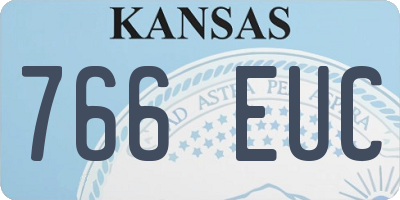KS license plate 766EUC