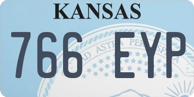 KS license plate 766EYP