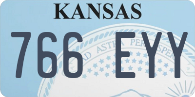 KS license plate 766EYY