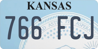 KS license plate 766FCJ