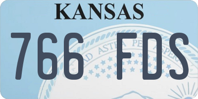 KS license plate 766FDS