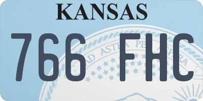 KS license plate 766FHC