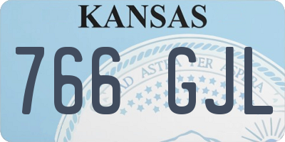 KS license plate 766GJL
