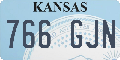 KS license plate 766GJN