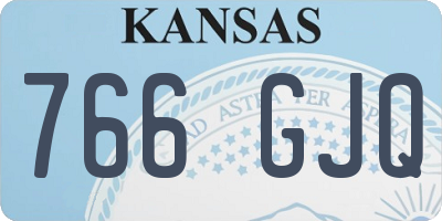 KS license plate 766GJQ