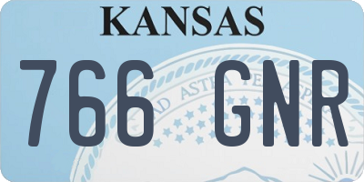 KS license plate 766GNR