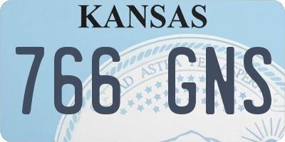 KS license plate 766GNS