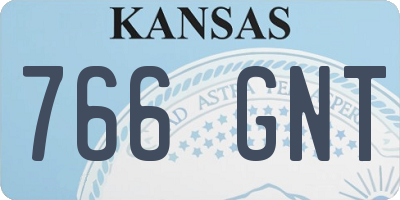 KS license plate 766GNT