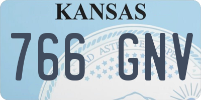 KS license plate 766GNV