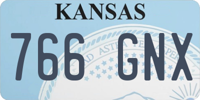 KS license plate 766GNX