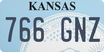 KS license plate 766GNZ