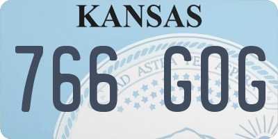 KS license plate 766GOG