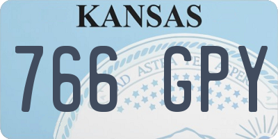 KS license plate 766GPY