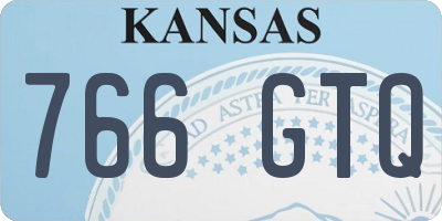 KS license plate 766GTQ