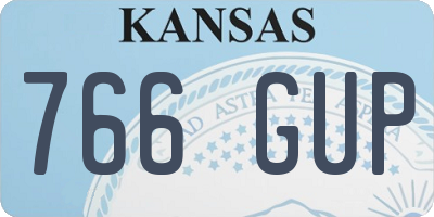 KS license plate 766GUP