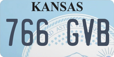 KS license plate 766GVB