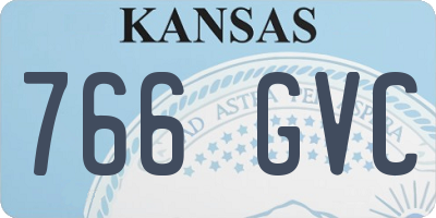 KS license plate 766GVC