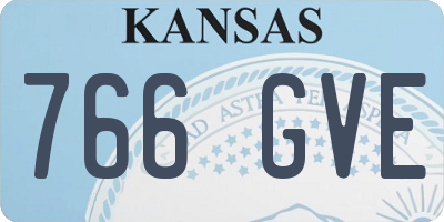 KS license plate 766GVE