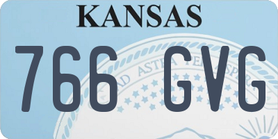 KS license plate 766GVG
