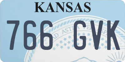 KS license plate 766GVK