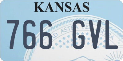KS license plate 766GVL