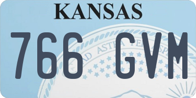 KS license plate 766GVM