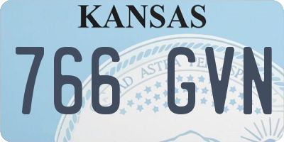 KS license plate 766GVN