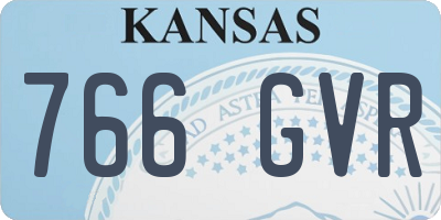KS license plate 766GVR