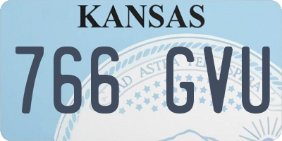 KS license plate 766GVU