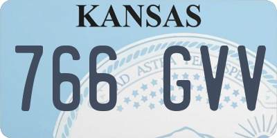 KS license plate 766GVV