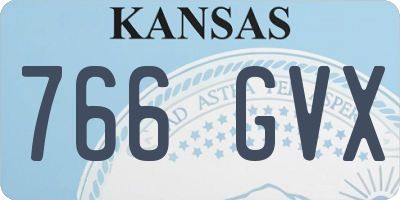 KS license plate 766GVX