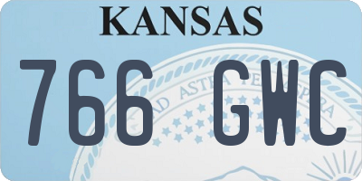 KS license plate 766GWC