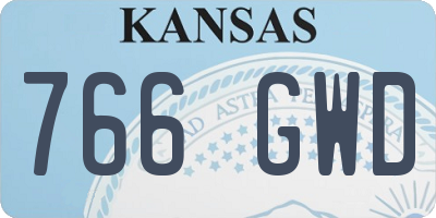 KS license plate 766GWD