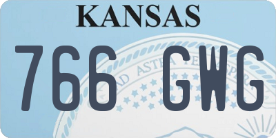 KS license plate 766GWG