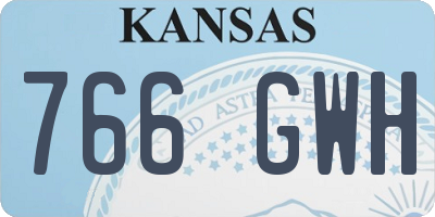 KS license plate 766GWH