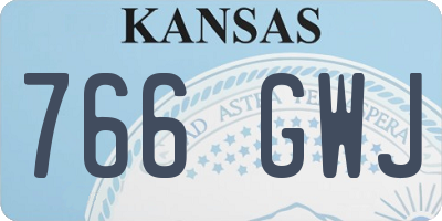 KS license plate 766GWJ