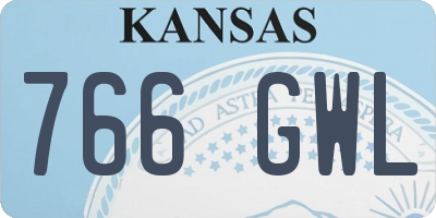 KS license plate 766GWL